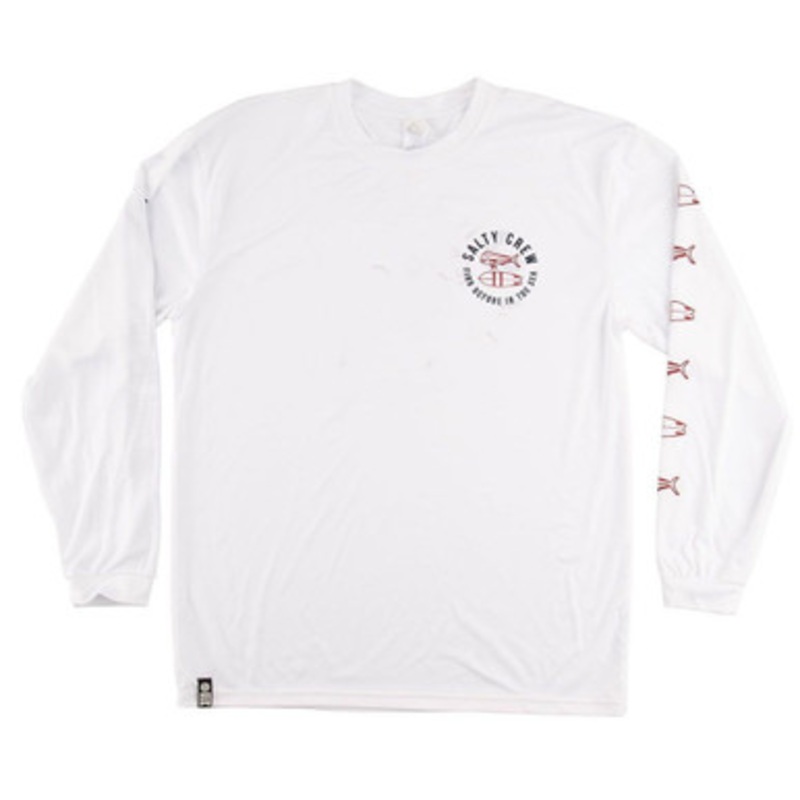 Salty Crew Pescador Technical Long Sleeve T-Shirt – White – XL