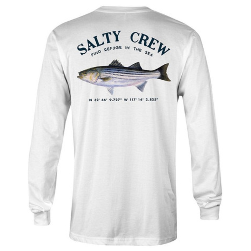Salty Crew Striper Long Sleeve T-Shirt – White – L