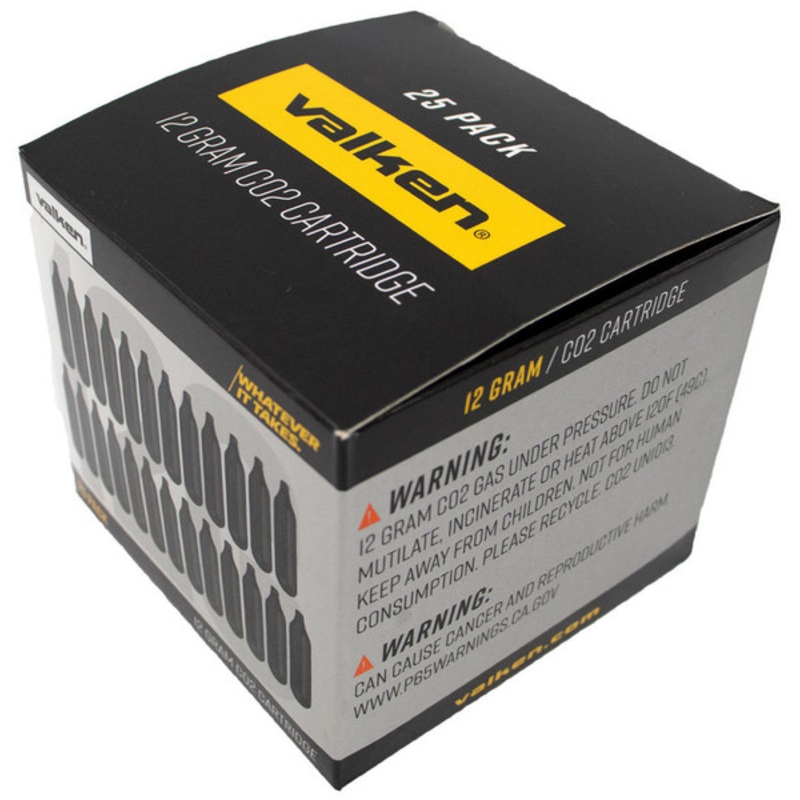 Valken 12g CO2 Cartridges, 25 Count