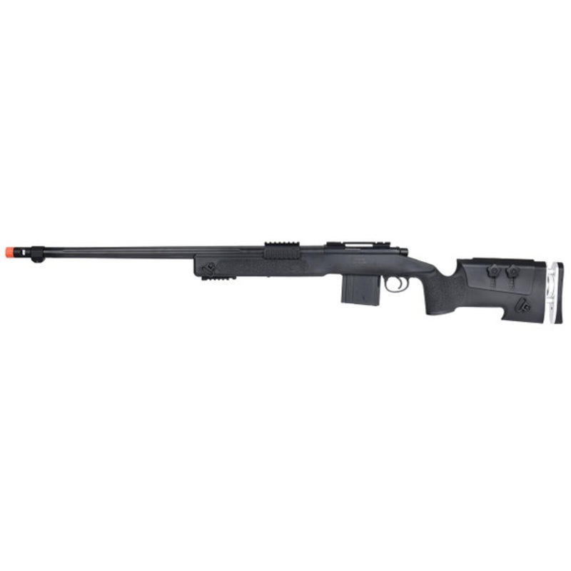 WellFire MB4417 M40A3 Bolt Action Airsoft Sniper Rifle, Black