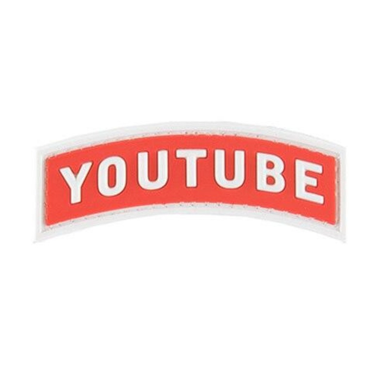 G-Force Youtube PVC Morale Patch, Red