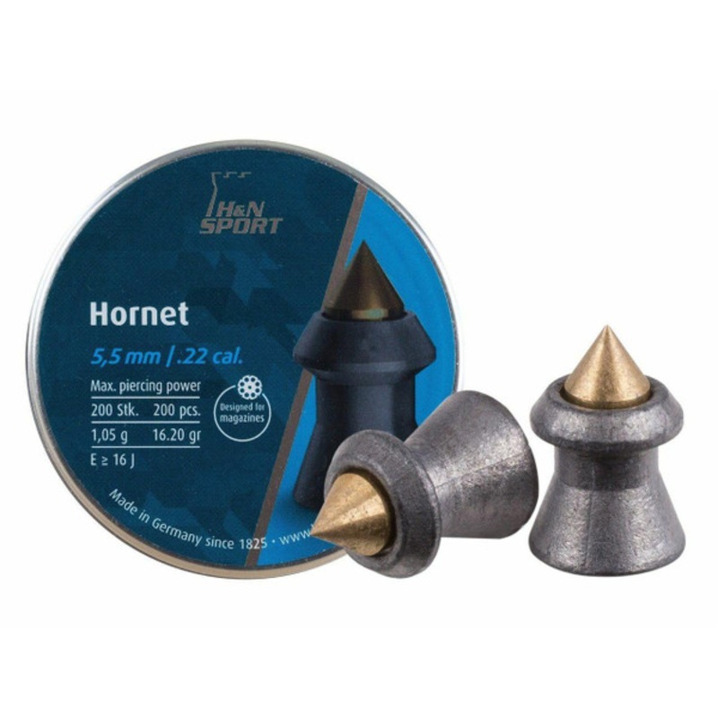 H&N Hornet .22 Cal. 200 Count Pointed Pellets, 16 Grains