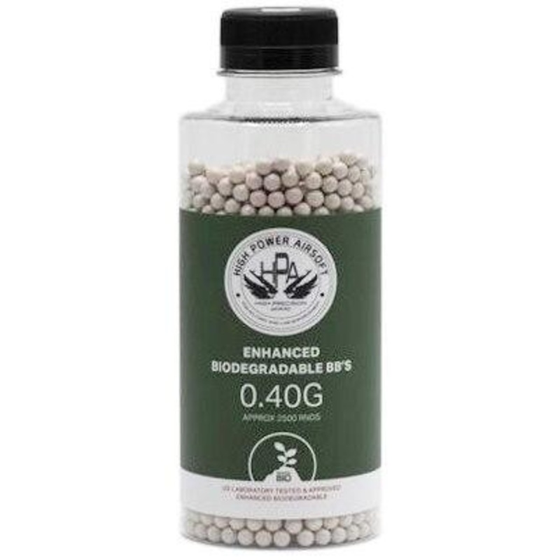 HPA 0.40g Biodegradable Airsoft BBs, 2500 Ct.