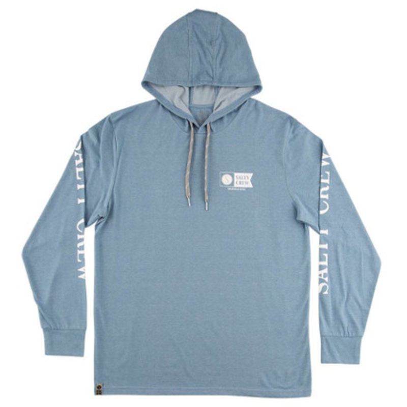 Salty Crew Alpha Refuge Hooded Tech Tee – Blue – XL