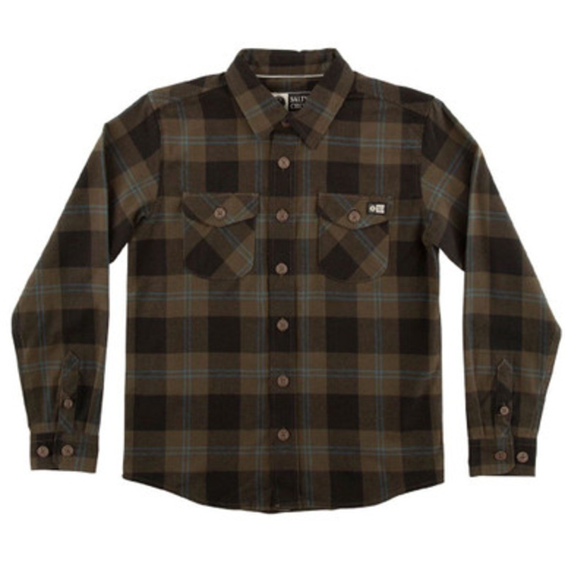 Salty Crew Inshore Flannel Shirt – Olive – L