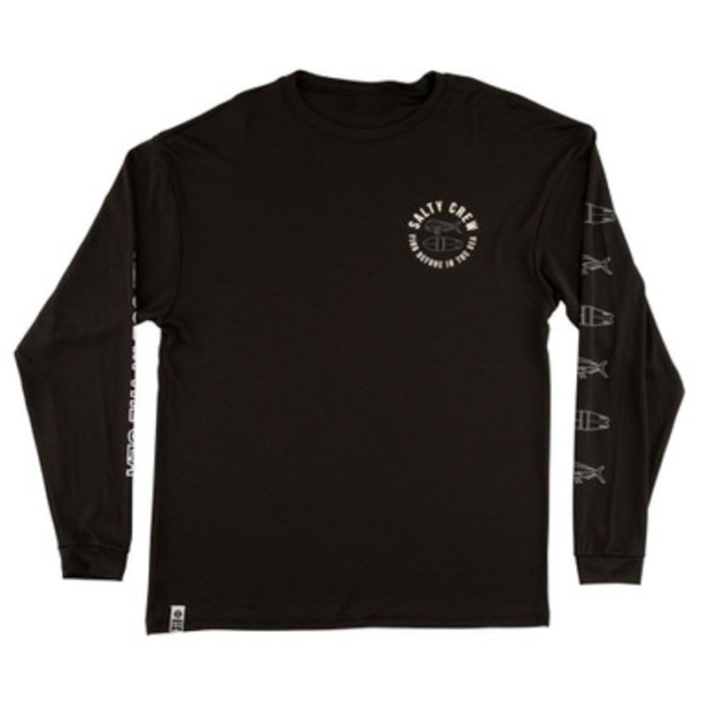 Salty Crew Pescador Technical Long Sleeve T-Shirt – Black – XL