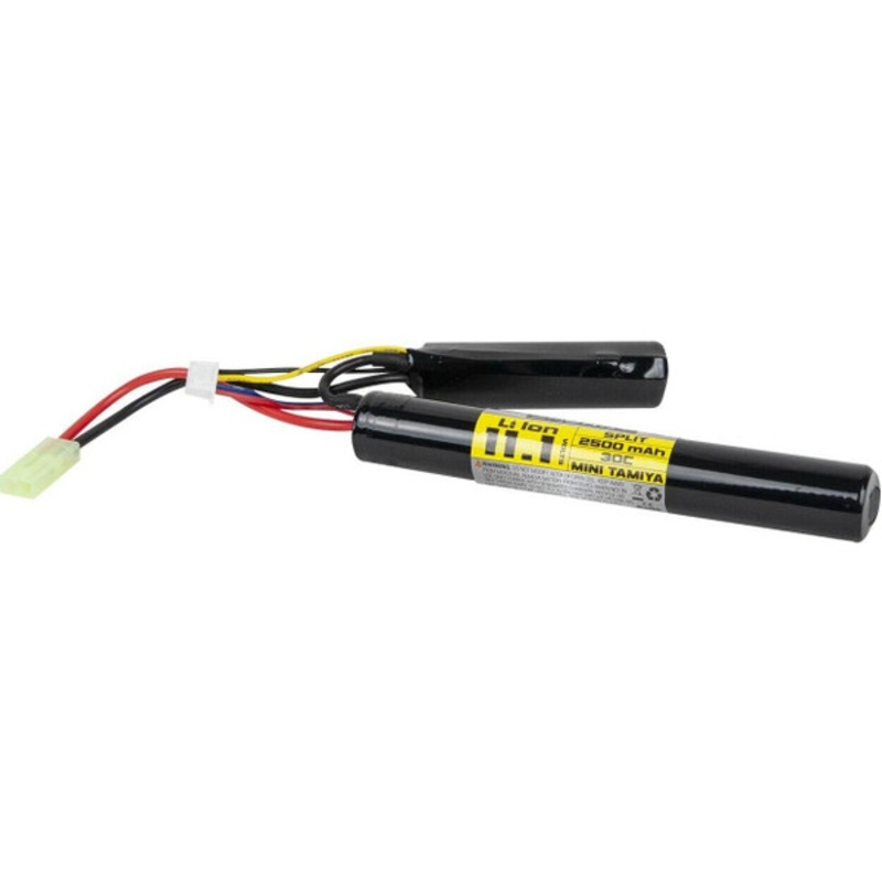 Valken Energy Li-Ion 11.1v 2500mAh High Output Split Battery, Mini Tamiya
