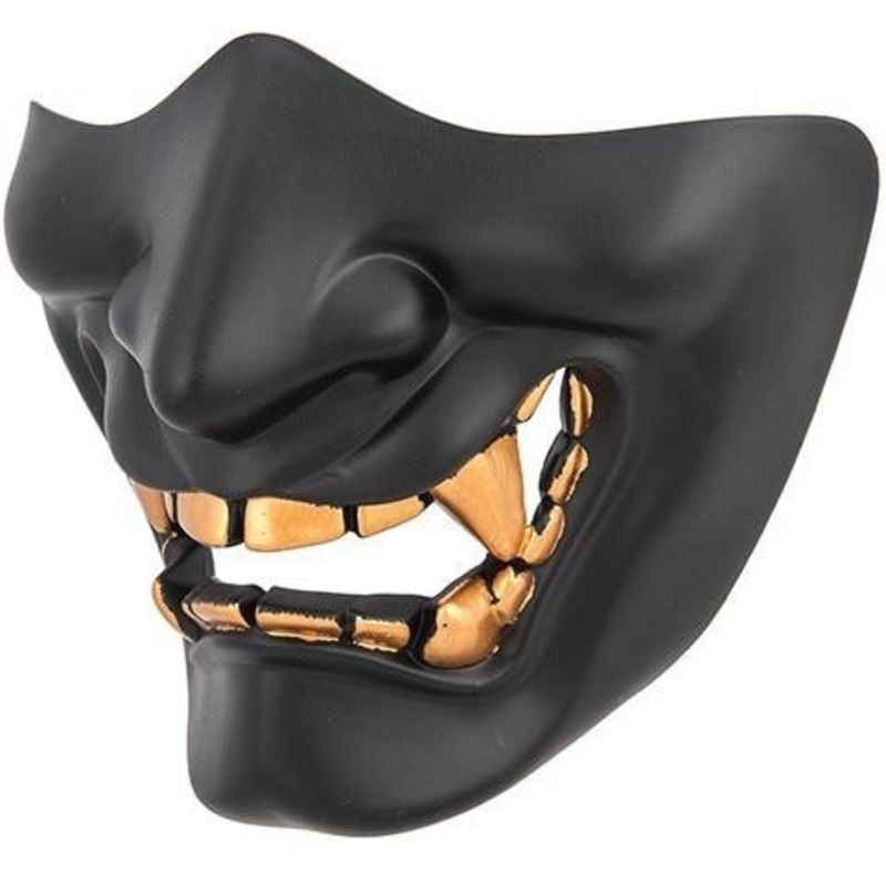 Yokai Ogre Padded Polymer Lower Face Mask, Black
