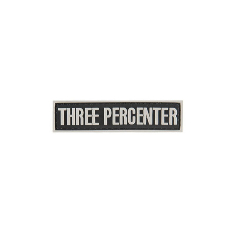 G-Force Three Percenter PVC Morale Patch, Black