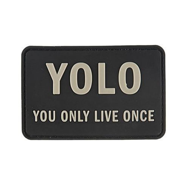 G-Force YOLO You Only Live Once PVC Morale Patch, Black