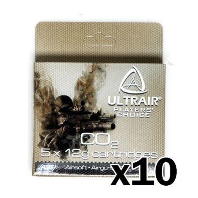 ULTRAIR 12G CO2 Cartridges, 50 Pack