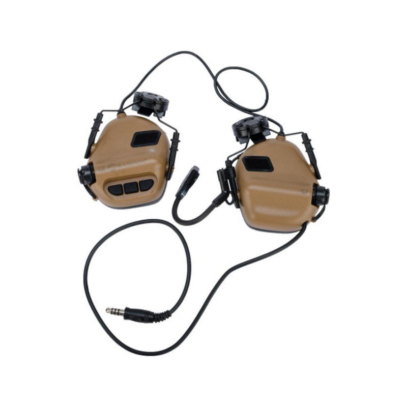 Earmor M32H MOD3 Tactical Communication Hearing Protector for ARC FAST MT Helmets, Coyote Brown