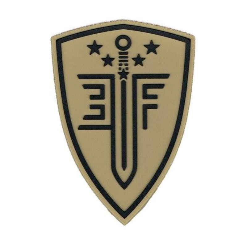 Elite Force Shield PVC Velcro Patch, Tan