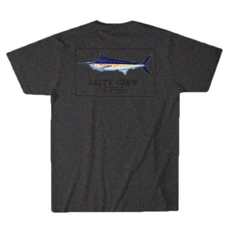 Salty Crew Blue Rogers Short Sleeve T-Shirt – Charcoal Heather – M