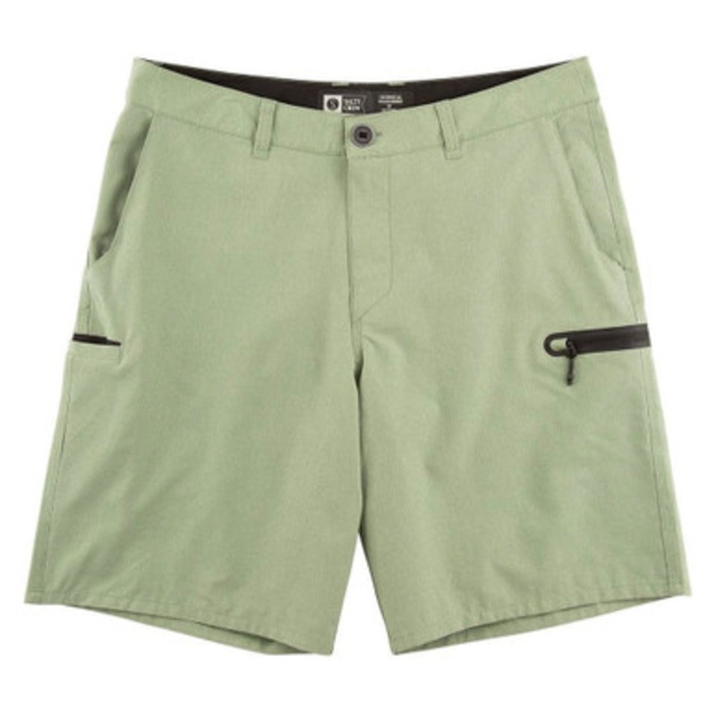 Salty Crew High Seas Perforated Walk Short – Olive – 34