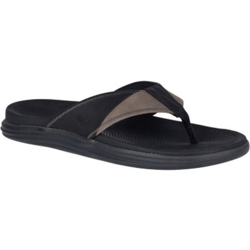 Sperry Regatta Thong Sandal – Black/Grey – 10