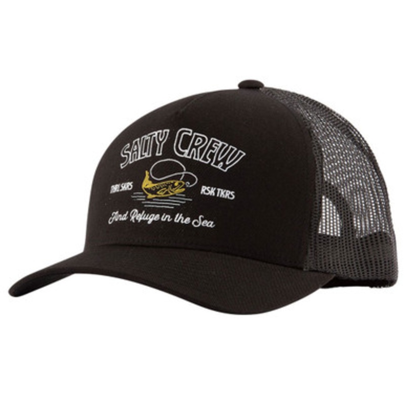 Salty Crew Fly Time Retro Trucker Hat – Black