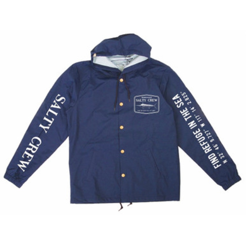 Salty Crew Stealth Snap Jacket – Navy – M
