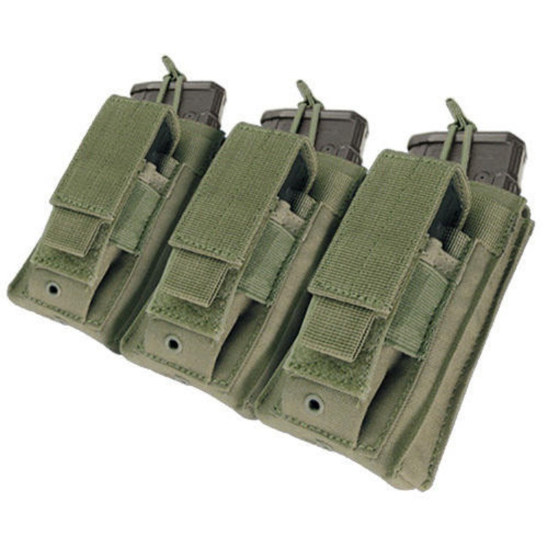 Condor MOLLE Triple Kangaroo Mag Pouch, OD Green