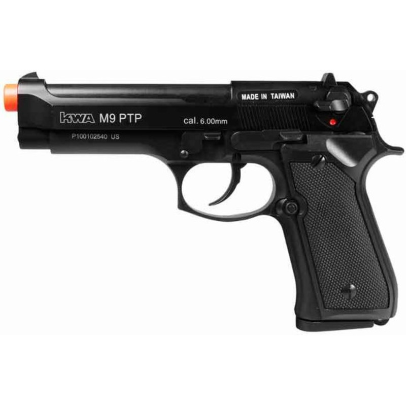 KWA M9 PTP Metal Gas Blowback Pistol, Black