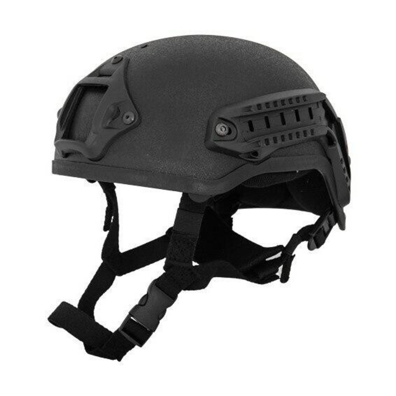 Lancer Tactical MICH 2001 NVG Helmet w/ Rails, Black