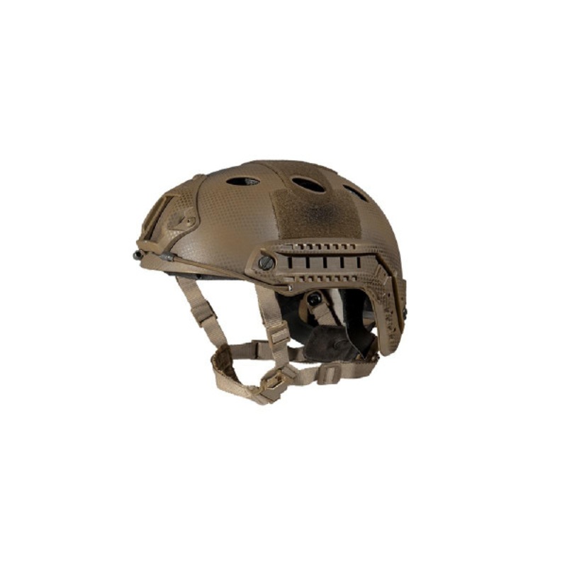Lancer Tactical SpecOps Military Style Helmet, PJ Type with Rails and Velcro, Navy Seal Custom Tan