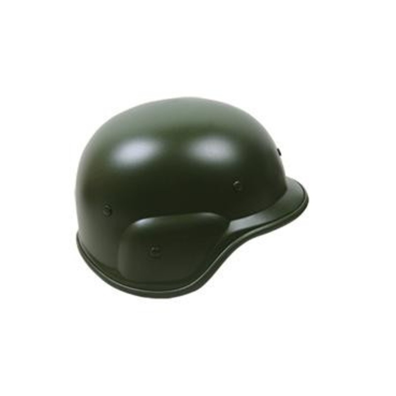 Green Plastic Airsoft Helmet with Strap