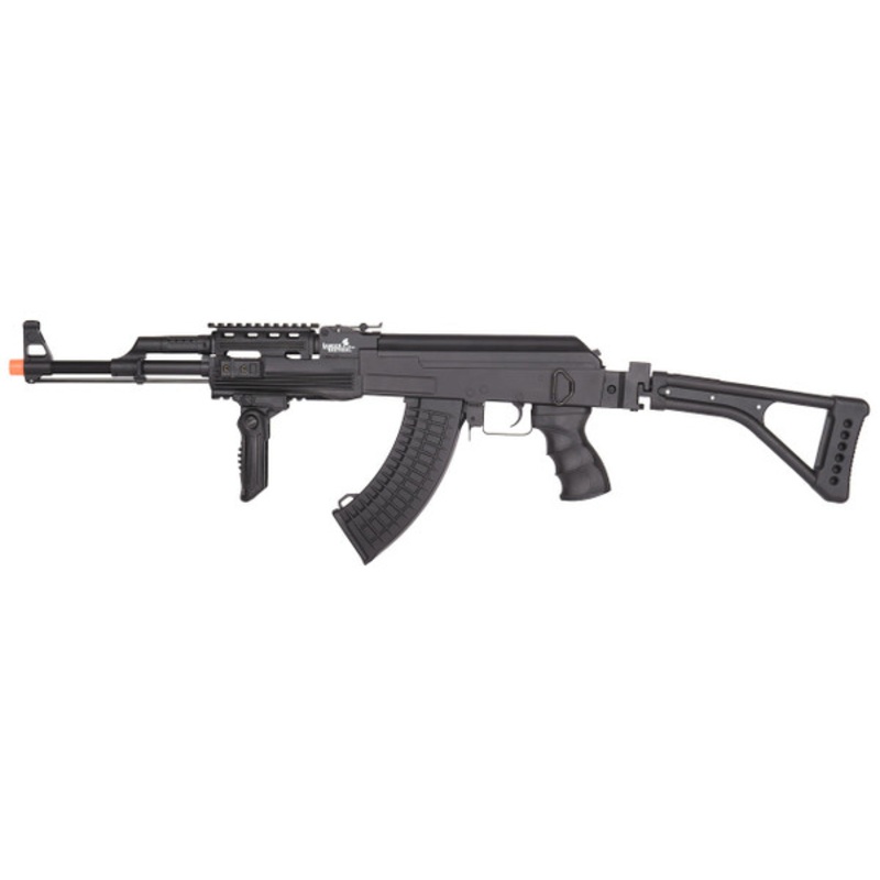 Lancer Tactical AK-47 Tactical Full Metal AEG Folding Stock Airsoft Rifle by CYMA