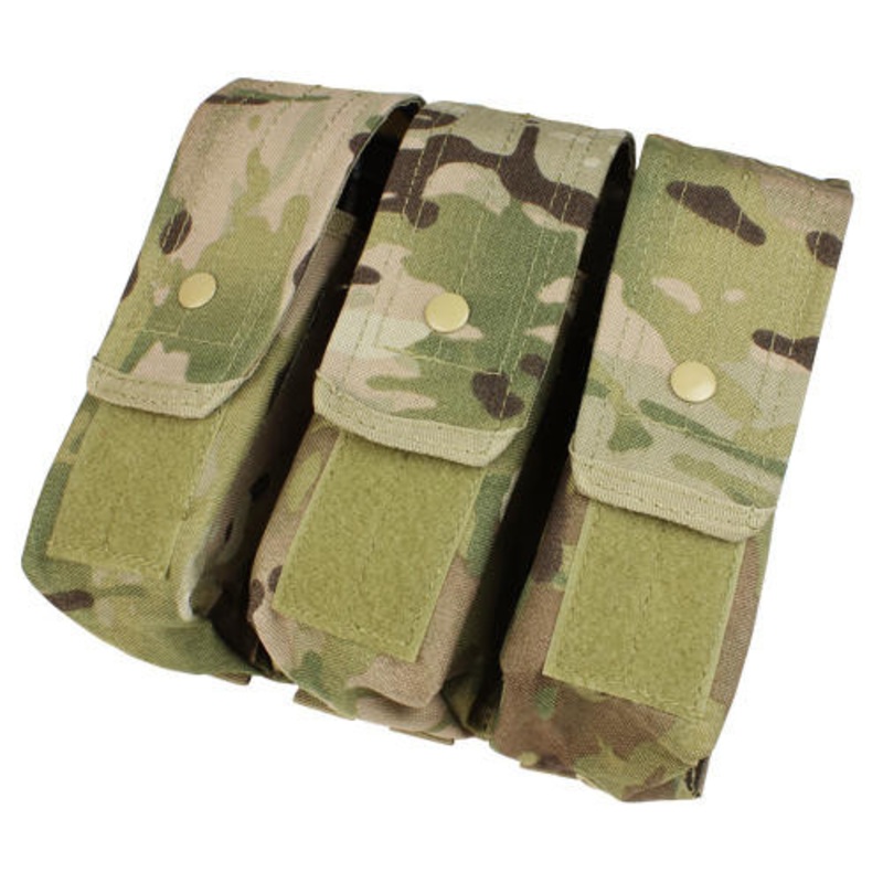 Condor MOLLE Triple AR/AK Mag Pouch, Multicam