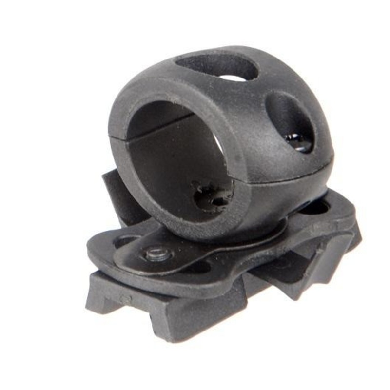 Lancer Tactical SpecOps Military Style Helmet 20mm Rail Flashlight Clamp, Black