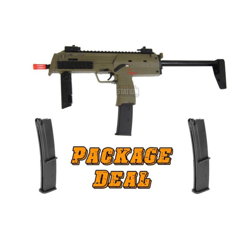 KWA H&K MP7 A1 Gas Blowback Combo Package w/ 2 Extra Mags, Tan Version