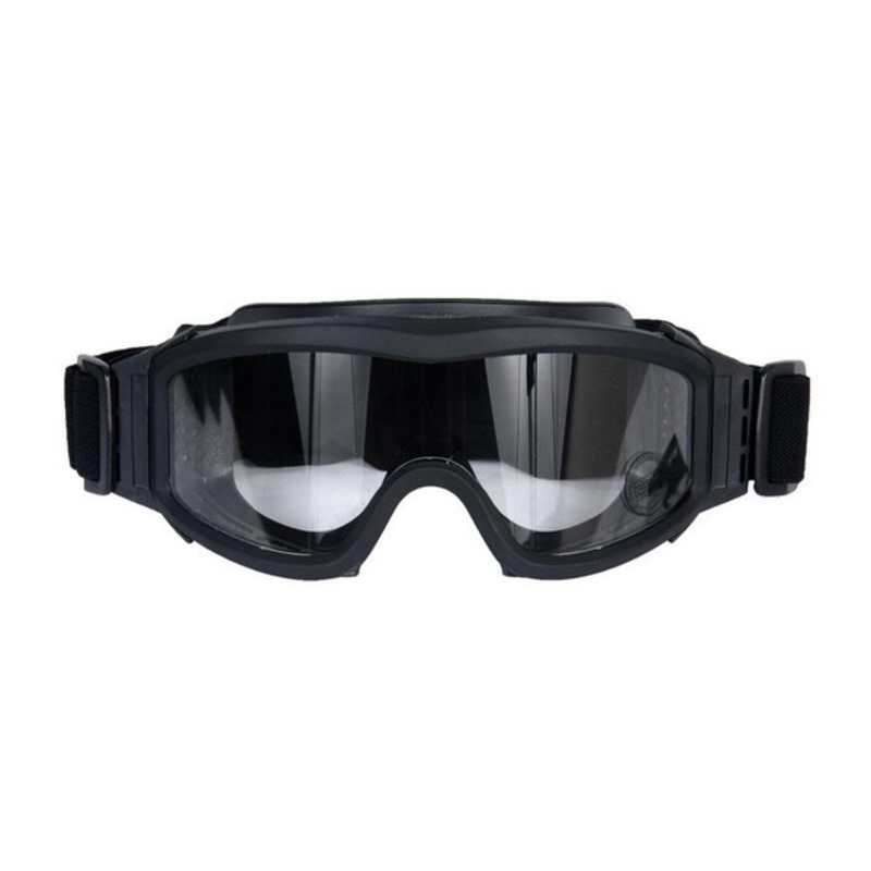 Lancer Tactical Airsoft Safety Goggles, Basic, Black Frame, Clear Lens