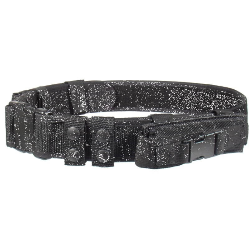 Leapers Heavy Duty Elite Law Enforcement Pistol Belt with Dual Mag Pouches – Black