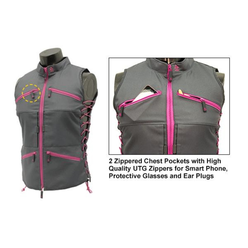 True Huntress Series Grey & Pink Sporting Vest