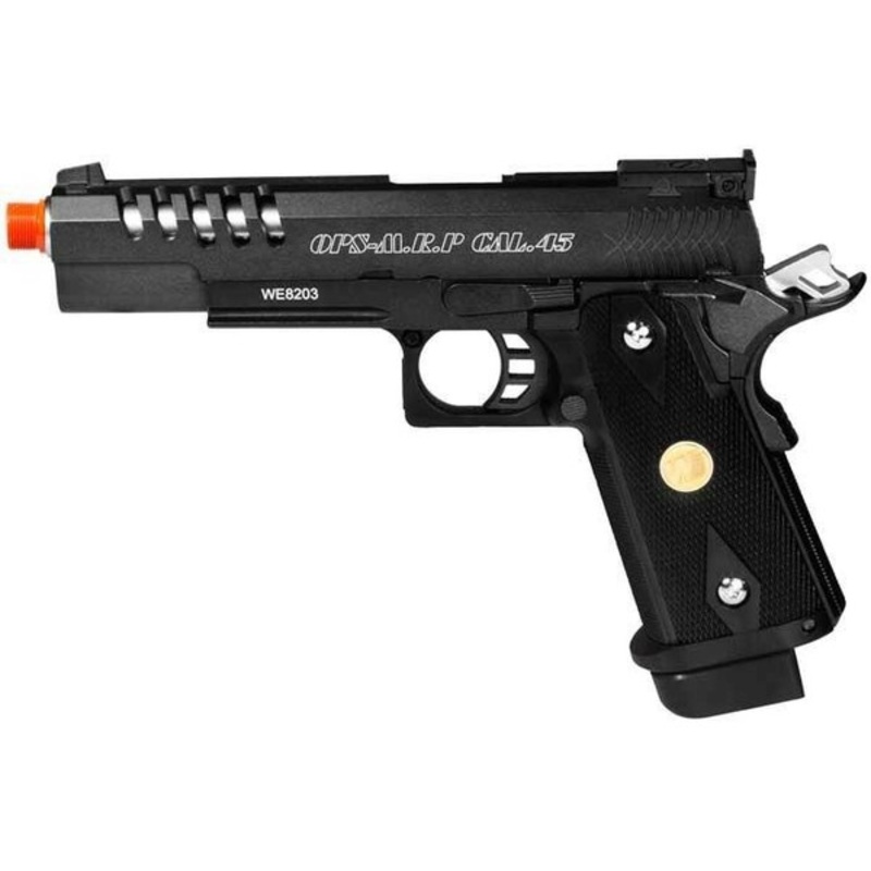 WE Hi-Capa 5.1 K Full Metal Airsoft Gas Pistol, Black