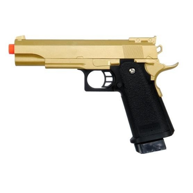 Galaxy G6 Full Metal 1911 Style Airsoft Pistol, Gold