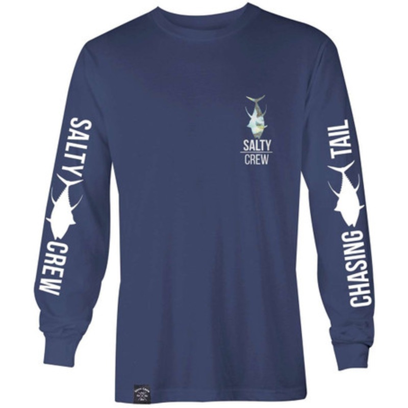 Salty Crew Fisher Long Sleeve T-Shirt – Navy Medium