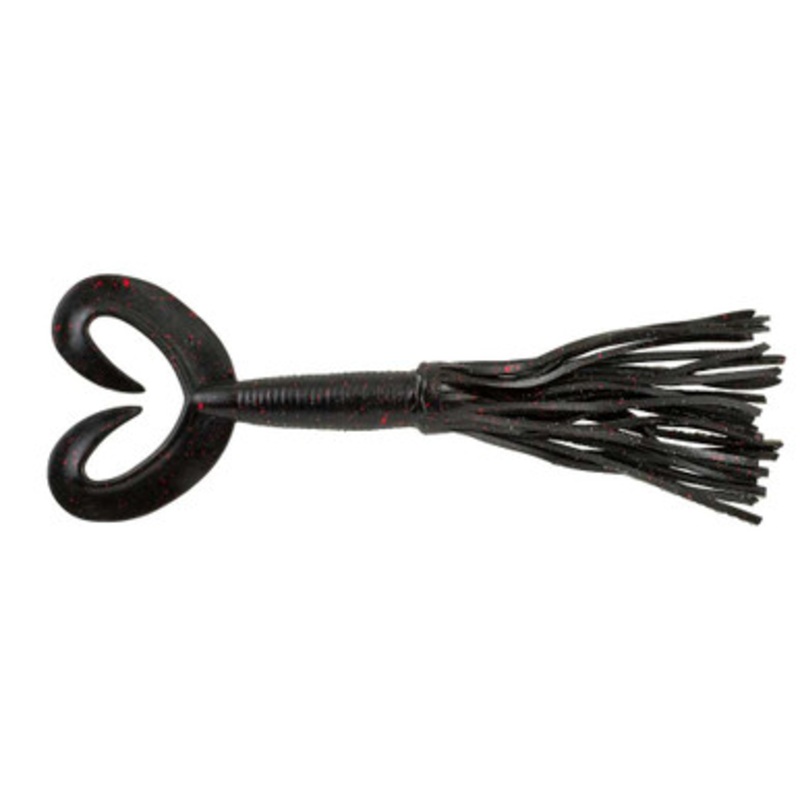 Berkley Powerbait Bearded The Deuce 4in Black Red Fleck