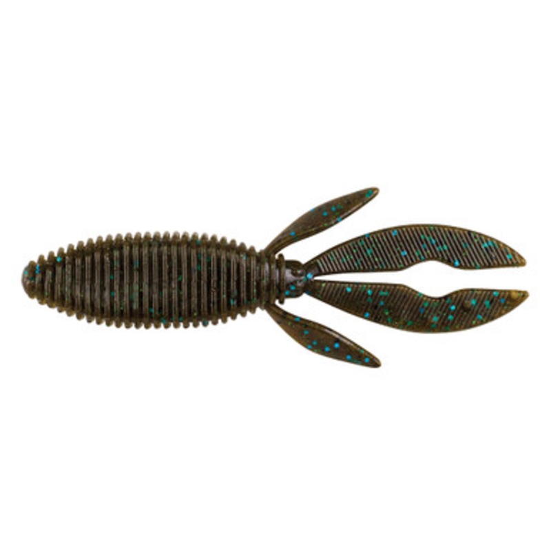 Berkley Powerbait Bunker Hawg – Green Pumpkin Green and Blue Fleck