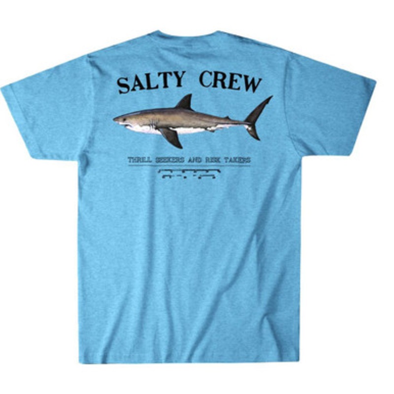 Salty Crew Bruce Short Sleeve T-Shirt – Light Blue Heather – L