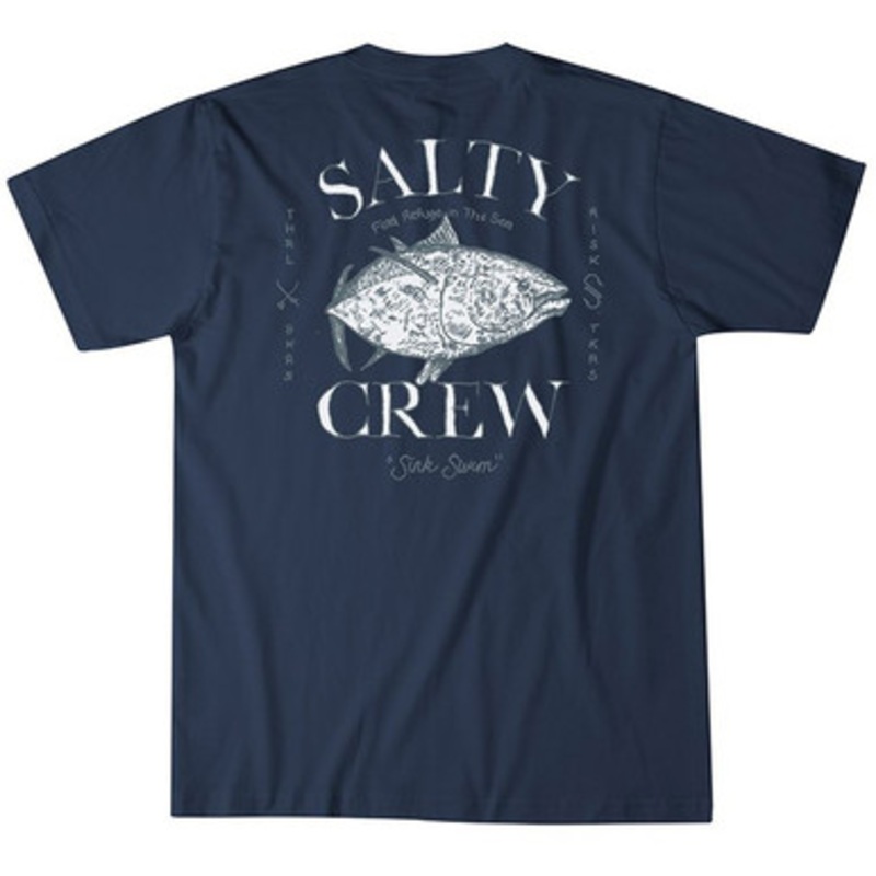 Salty Crew Butterball Short Sleeve T-Shirt – Navy – Large