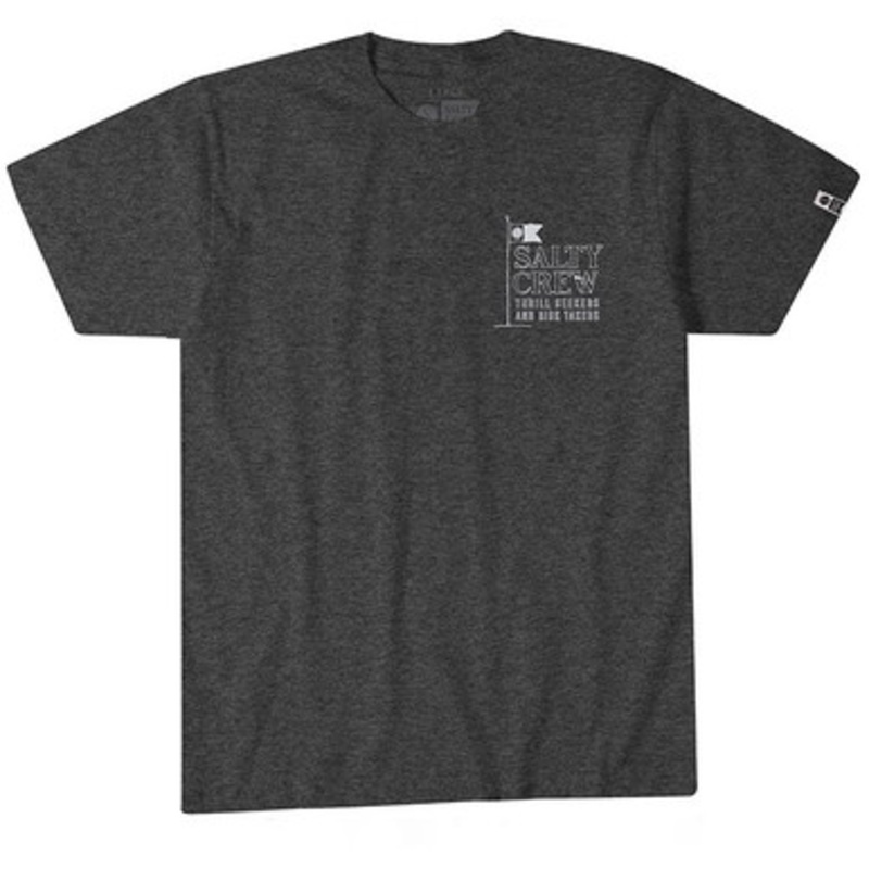 Salty Crew Flagged Short Sleeve T-Shirt – Charcoal Heather – X-Large