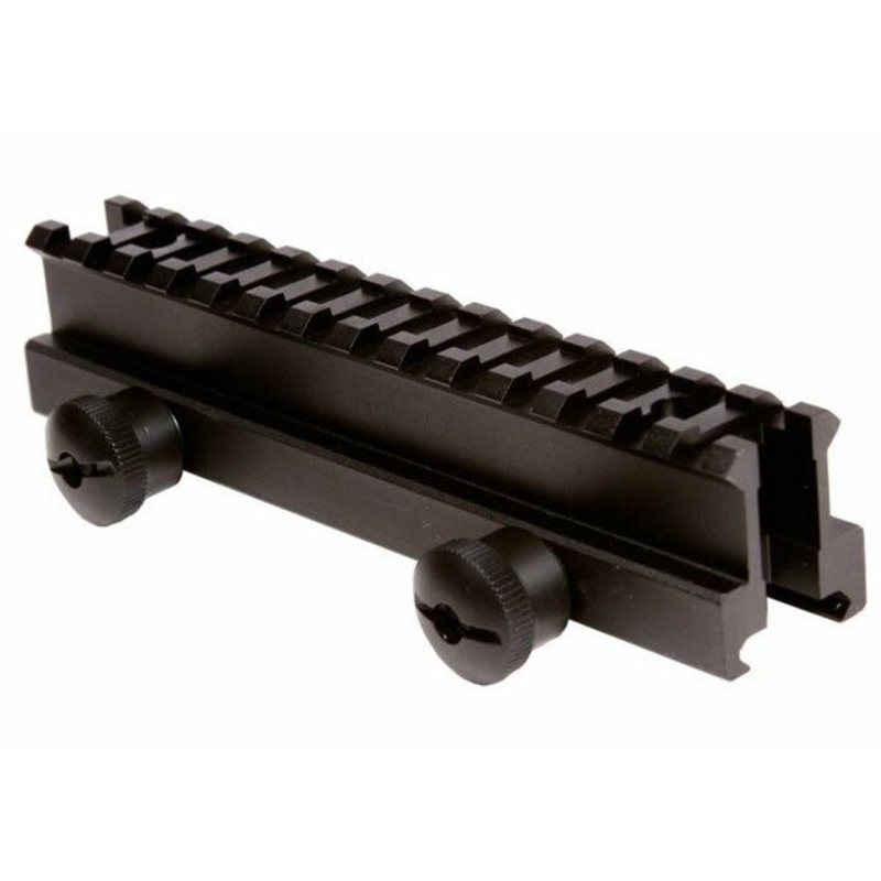 UTG High Profile Riser Mount, 1 Saddle Height, See Through Picatinny Rail, 13 Slots