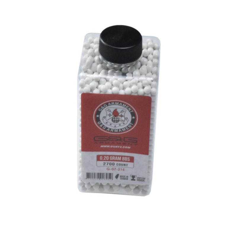 G&G Perfect BBs, 0.20g, 2700 ct. Bottle, White