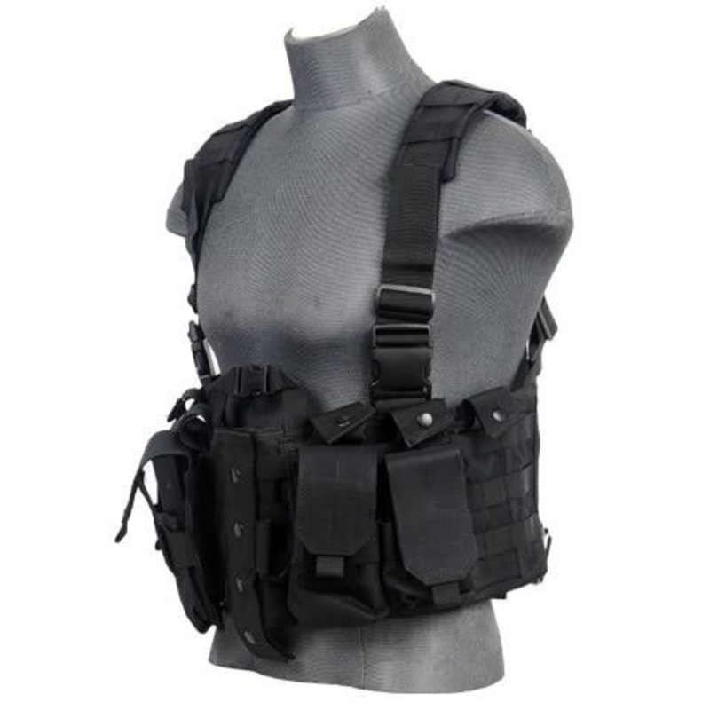 Lancer Tactical Nylon M4 Chest Harness, Black