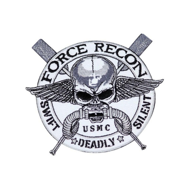 Raptors Tactical 5 Force Recon USMC Swift Deadly Silent Iron On Patch