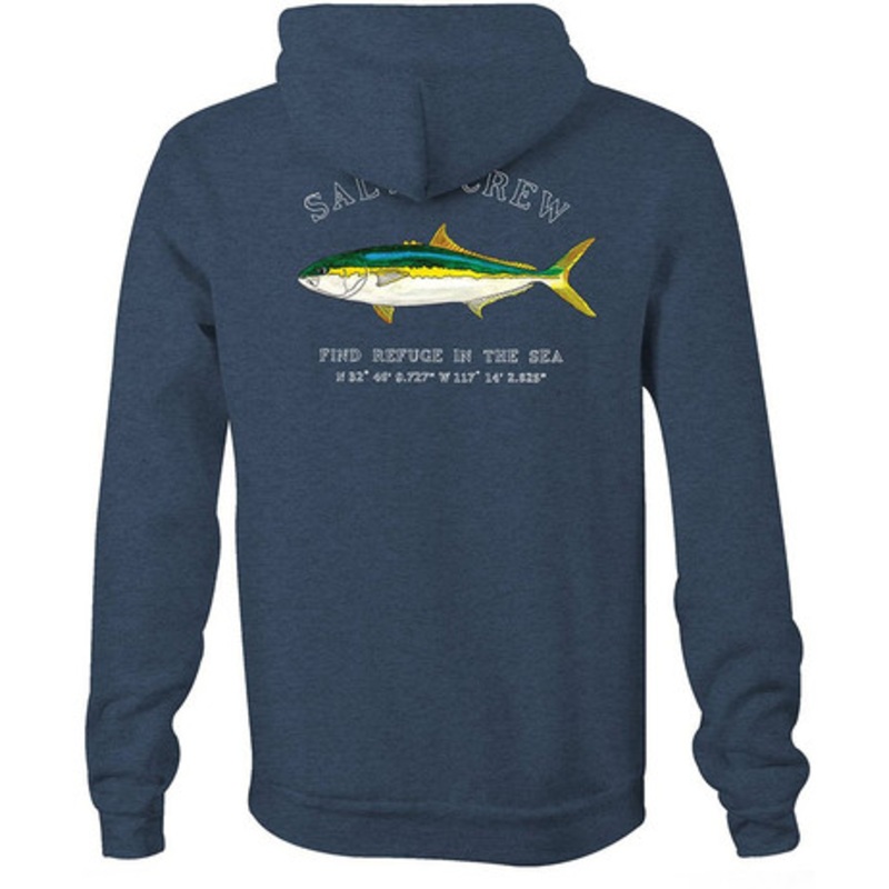 Salty Crew Mossback Fleece Hoodie – Navy Heather – 2X-Large