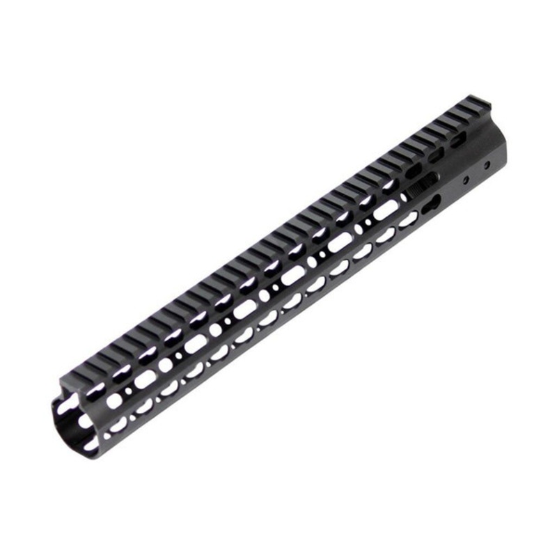 Tactical Keymod Style Aluminum 13.5 inch Free Float Rail System, Black