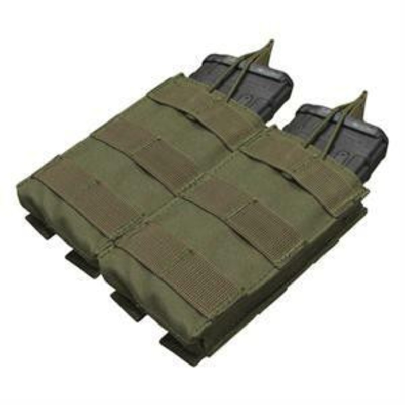 Condor MOLLE Double M4/M16 Open Top Magazine Pouch, OD Green