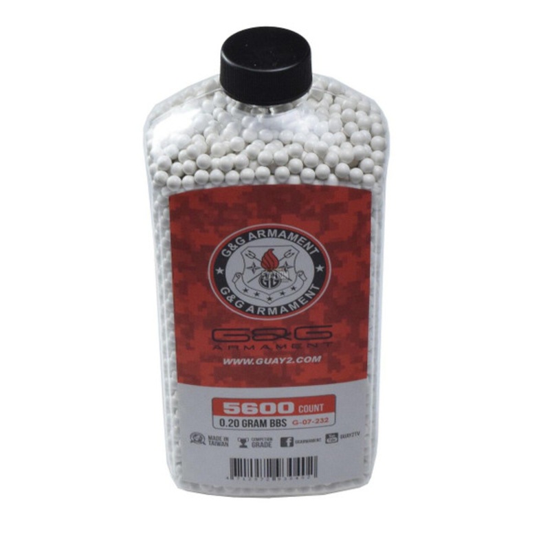 G&G Perfect BBs, 0.20g, 5600 ct. Bottle, White